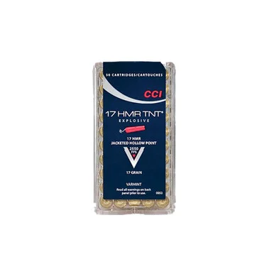 CCI Speer TNT 17 HMR 17 Grain Jacketed Hollow Point Ammo, 50 Round Box (53)