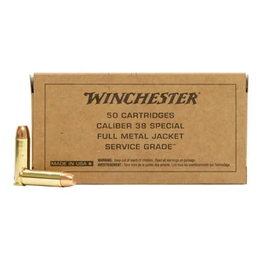 WINCHESTER Service Grade .38 Special 130Gr FMJ 50rd Box Ammo (SG38W)