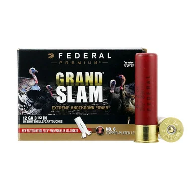 FEDERAL Grand Slam 12Ga 3.5in 2oz #6 Shot 10rd Box Shotshells (PFCX139F6)