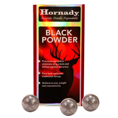 HORNADY 58 Cal 570 Dia Lead Round Ball Black Powder Bullets (6120)