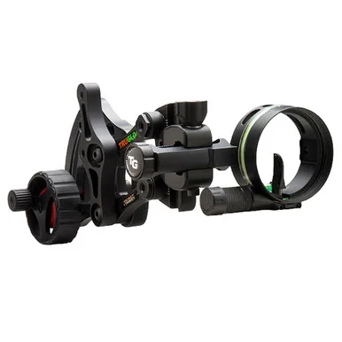 TRUGLO Archers Choice Range Rover 0.019 1 Pin Ambidextrous Black Zero-In Adjustment Dial Bow Sight with Rheostat Light (TG6411B)