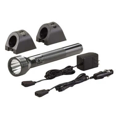 STREAMLIGHT SL-20L Full-Size Rechargeable LED Flashlight With 120V AC/DC and 2 Sleeves NiMH (20703)