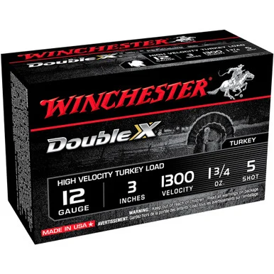 WINCHESTER Double X 12Ga 3in #5 1.75oz 10rd Box Bullets (STH1235)