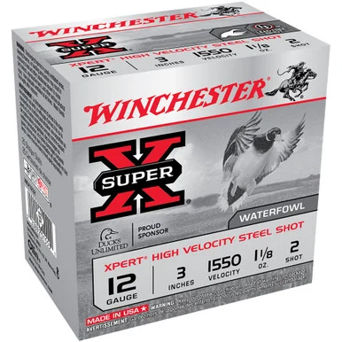 WINCHESTER Xpert HI-Velocity Steel 12Ga 3in #2 1 1/8 oz 25rd Box Shotgun Shells (WEX1232)
