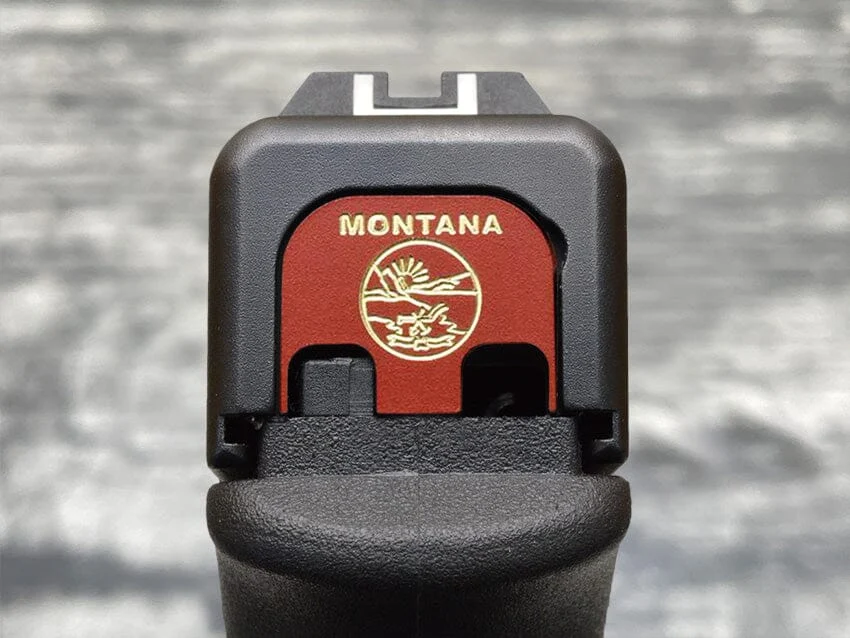 Milspin Montana Flag Glock Slide Back Plate