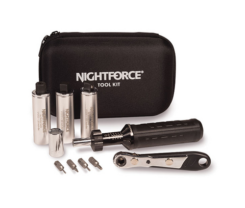 Nightforce: Scope Mounting Tool Kit (2-10 in. lb. driver, handle and 25, 68 and 100 in. lb. torque tools)