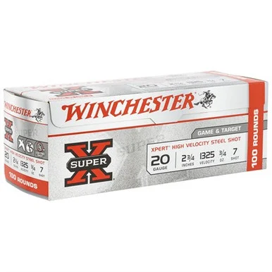 Winchester Xpert Game & Target HIgh Velocity 20 Gauge 2.75 in 3/4 oz #7