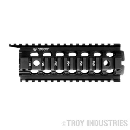 Troy Industries 7" Enhanced Drop-in Over Delta Rail - BLK