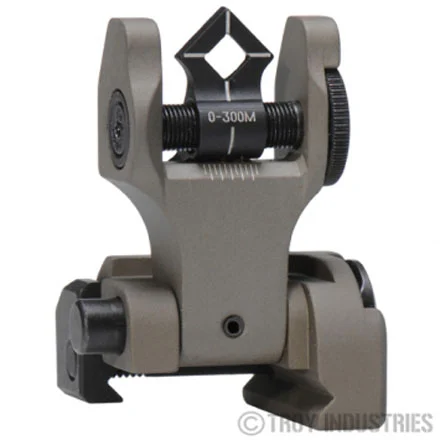 Troy Industries Di-Optic Aperture Rear Folding Battle Sight - FDE