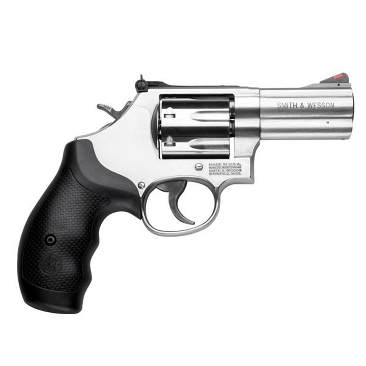 Smith & Wesson S&W Model 686, Double Action, Medium Frame, 357 Magnum, 3" Barrel, Stainless Frame, Stainless Finish, Rubber Grips 164300