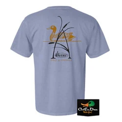 AVERY OUTDOORS A-CATTAIL LOGO S/S T-SHIRT - ICE BLUE