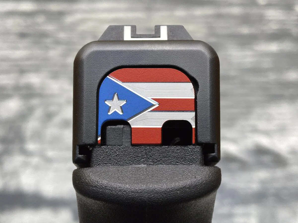 Milspin Tri-Color Puerto Rico Flag Slide Back Plate