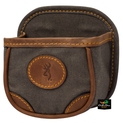 BROWNING LONA CANVAS / LEATHER SHELL BOX CARRIER POUCH - FLINT