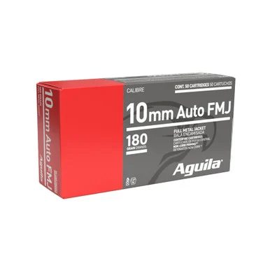 Aguila 10mm Auto 180gr FMJ Ammo