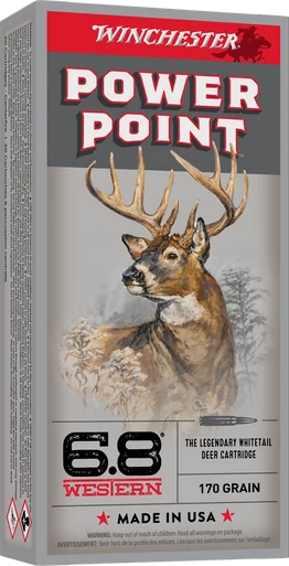 Winchester 6.8 Western 170gr Power Point Ammo