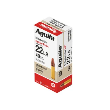 Aguila .22 LR Interceptor 40gr CPSP Ammo